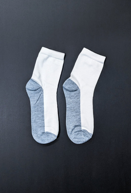 White with gray ankle socks 10 pack