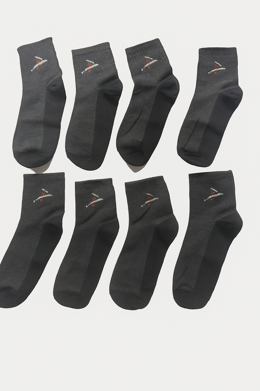 Black and Gray Socks with Accent 10 pack
