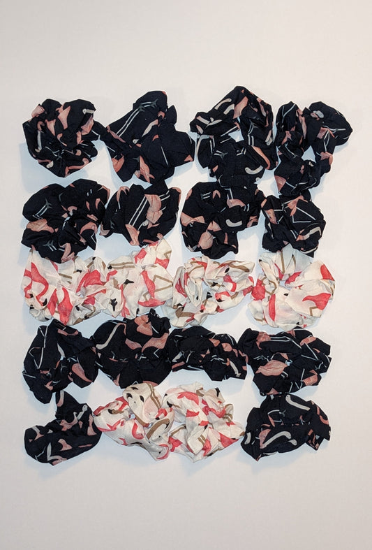 Flamingo Pattern Hair Scrunchies - 20